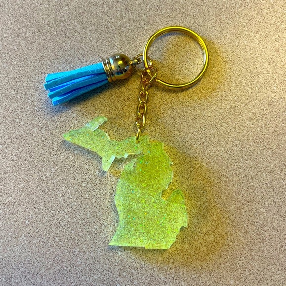 Hand Crafted Other - Handmade U.S. State Keychain - Michigan